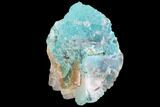 Quartz on Chrysocolla & Calcite - Peru #98113-1